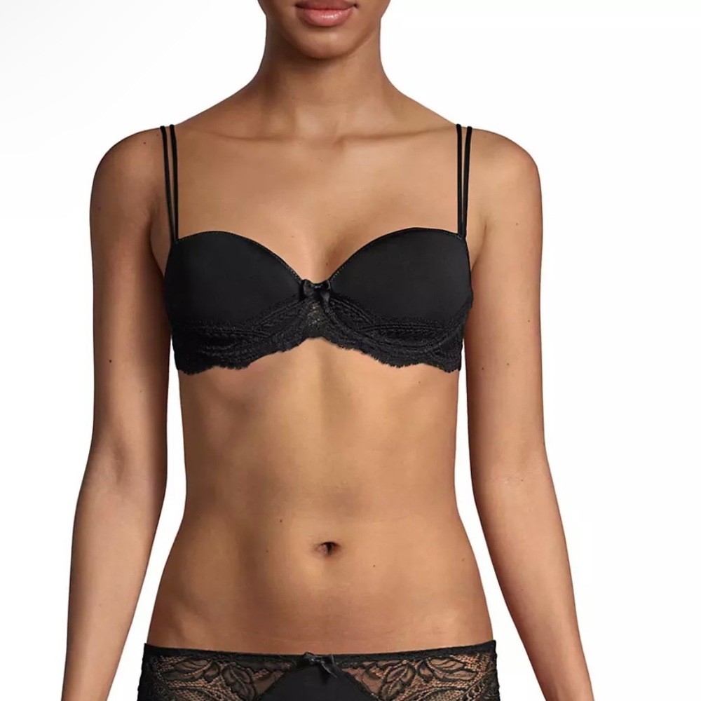 Simone Perele Eden Spacer 3D Molded Contour Bra 32D Black T-Shirt